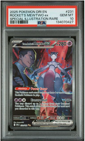 Rocket's Mewtwo ex #231 PSA 10 - Destined Rivals