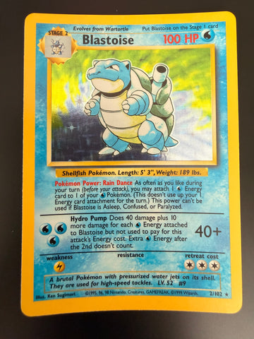 Blastoise HOLO #2 Base Set UNLIMITED - LP