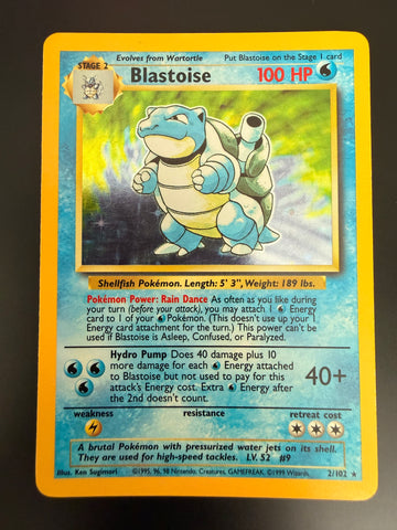 Blastoise HOLO #2 Base Set UNLIMITED - LP(-)