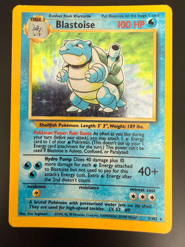 Blastoise HOLO #2 Base Set UNLIMITED - MP