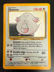 Chansey HOLO #3 Base Set UNLIMITED - LP