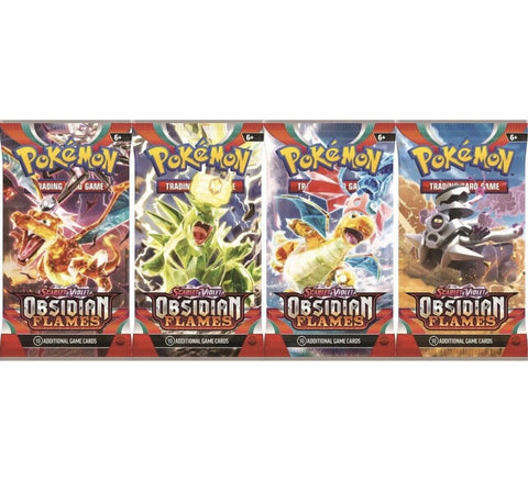 SV Obsidian Flames Sealed BOOSTER PACK SET of 4