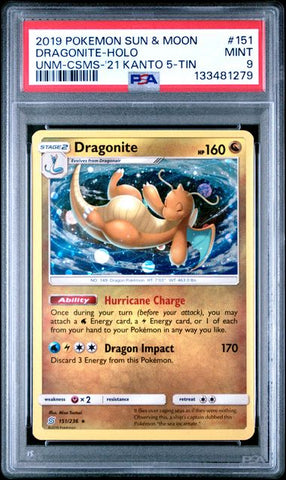 DRAGONITE-HOLO #151 PSA 9